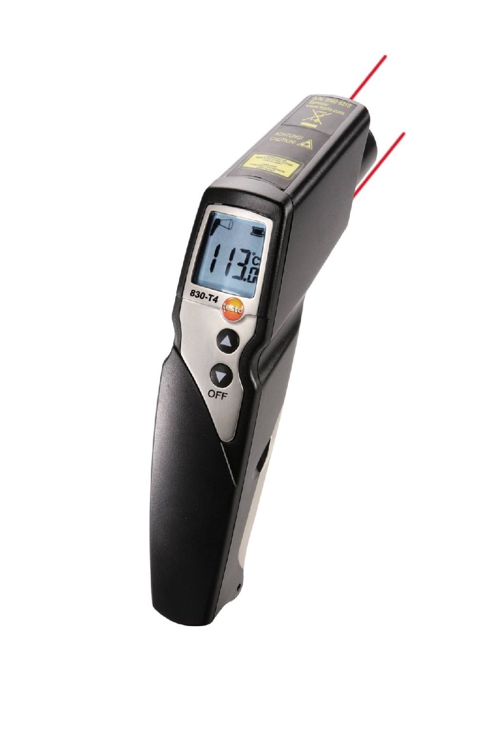 Testo 830-T4 — инфракрасный термометр с 2-х точечным лазерным целеуказателем (оптика 30:1)