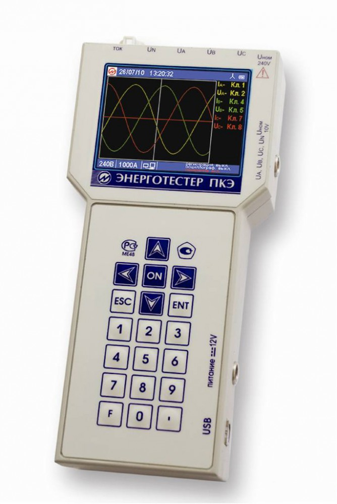 Энерготестер ПКЭ-А-А базовый комплект — прибор для измерений показателей качества электрической энергии