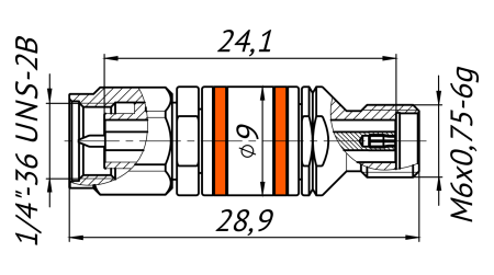 Переход коаксиальный ADP1A-35M-IXF