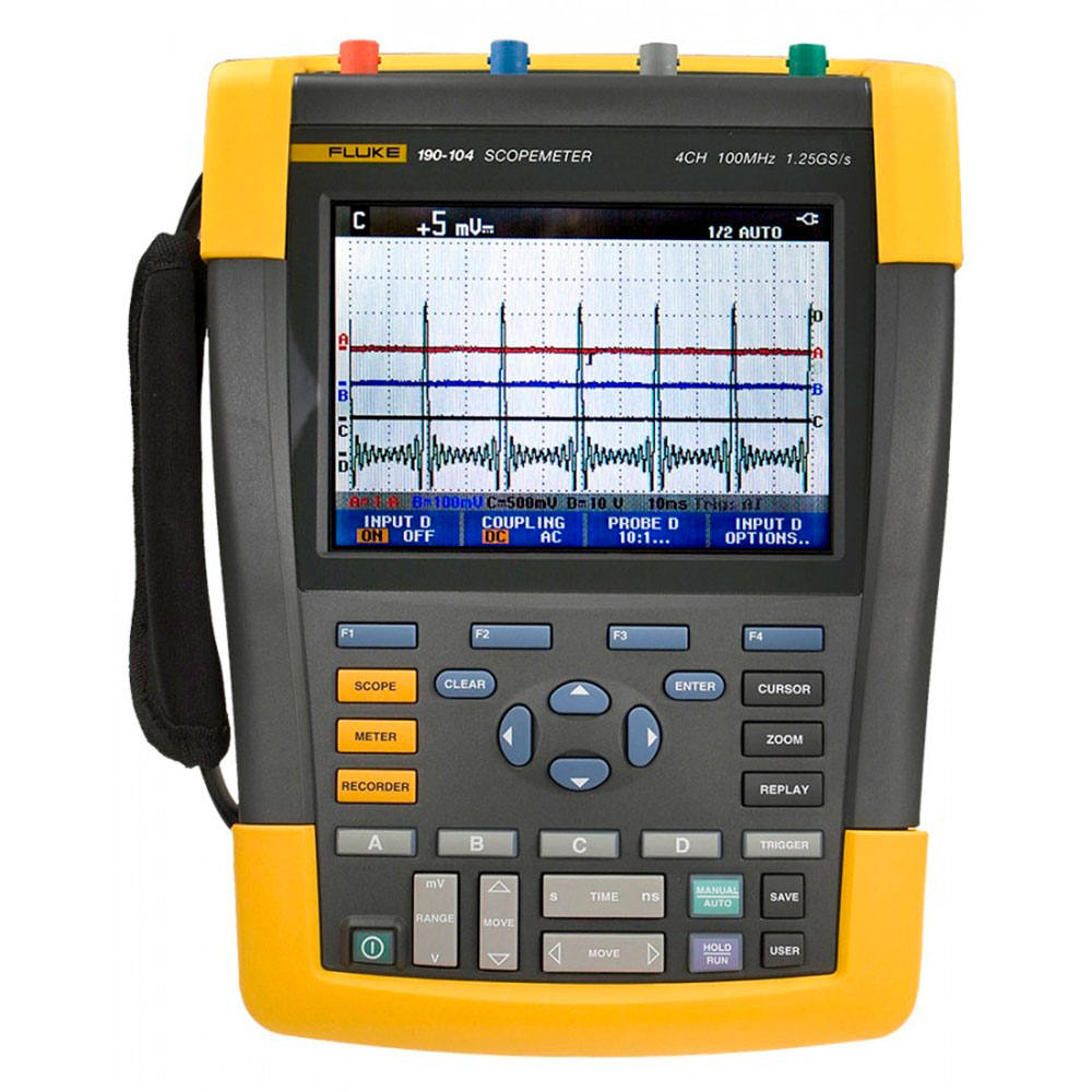 Fluke 190-104/S - 4-х канальный переносной осциллограф (100 МГц) с комплектом SCC290