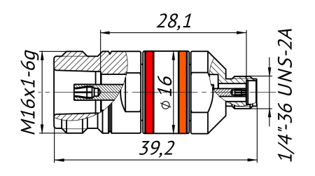 Переход коаксиальный ADP1A-IIIF-35F