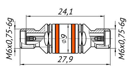 Переход коаксиальный ADP1A-IXM-IXF